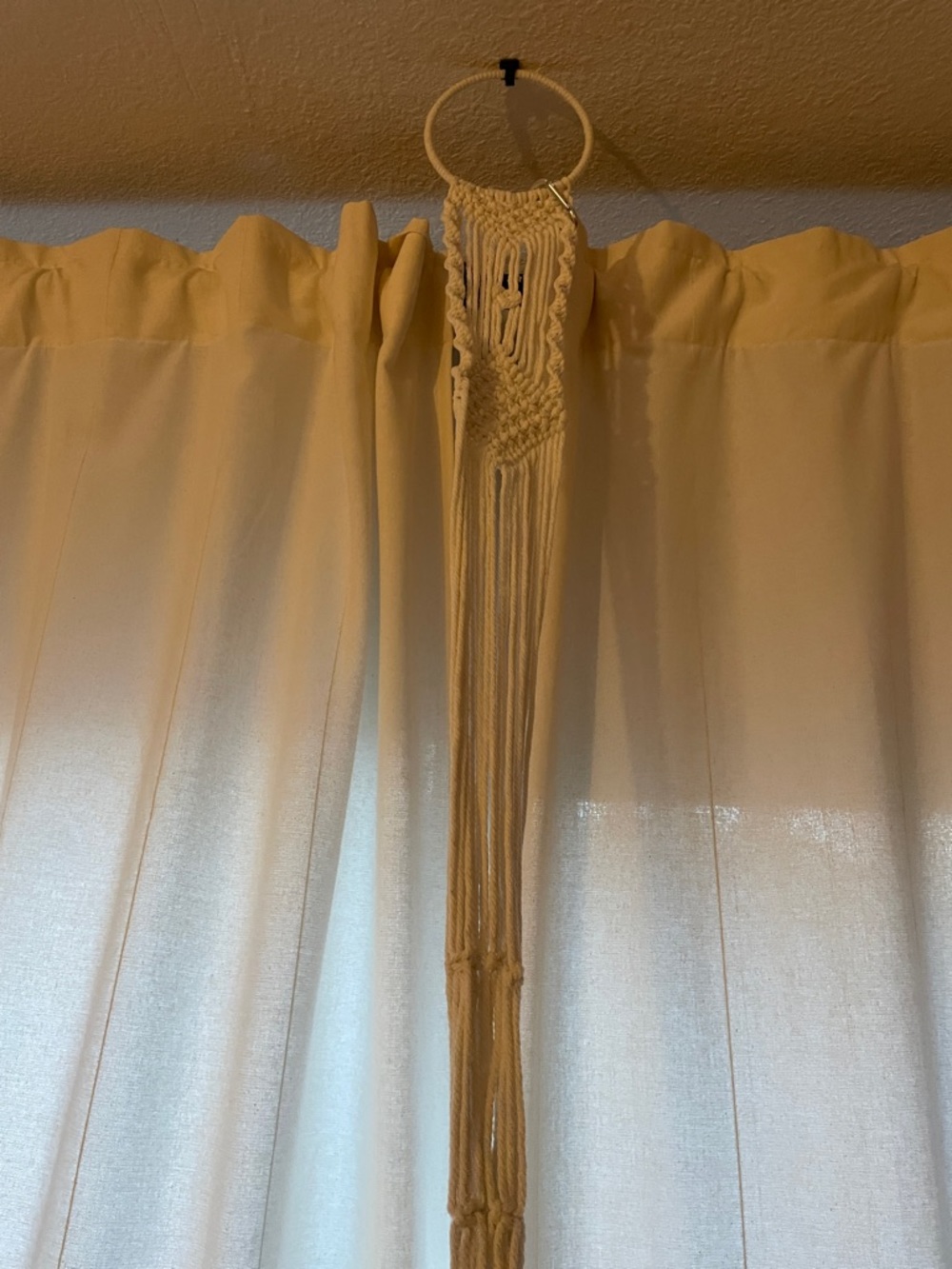 Cream Macramé Plant Hanger